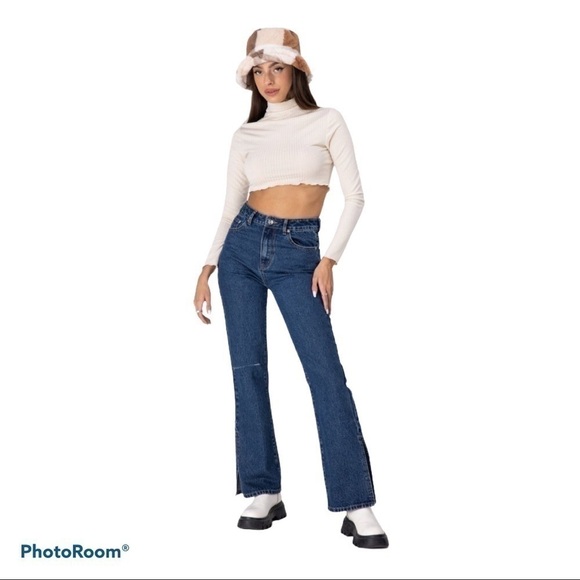 ADIKA Rocket Side Slits Jeans flare - Picture 1 of 13